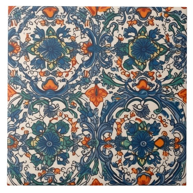 Blue Teal  Portuguese Tiles for Timeless Beauty  (Frente)