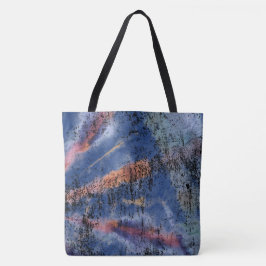 Blue Tie Die Crossbody Tote Bag