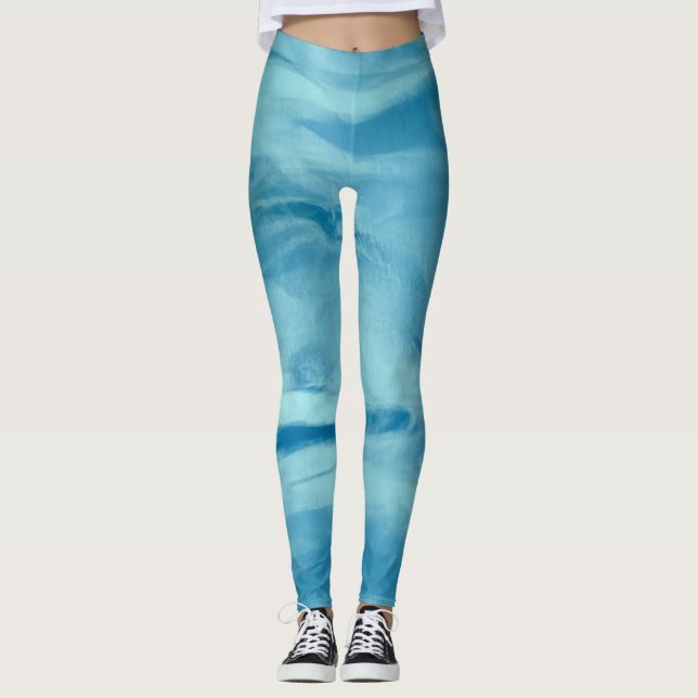 Blue Tie Dye  Leggings (Frente)