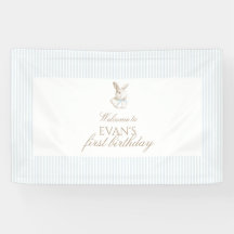 Blue Vintage Bunny Some Bunny Is Turning One