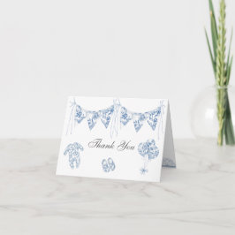 Blue Vintage Chinoiserie-Baby Cartões de agradecim