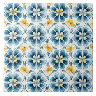 Blue Vintage Floral Elegant