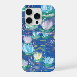 Blue Water Lilies Painting Phone Case