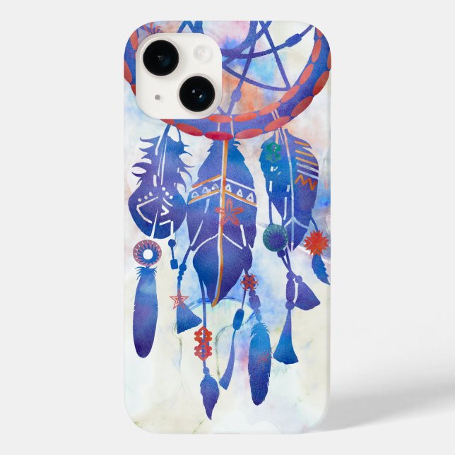 Blue Watercolor Dreamcatcher Modern Boho (Verso)