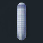 Blue Watercolor Gingham Skateboard<br><div class="desc">Um estilo tão clássico como o seu A-game,  este skate divertido apresenta um divertido design de gingham azul-aquarela.</div>