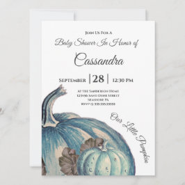 Blue Watercolor Nosso Pequeno Chá de fraldas de Ab