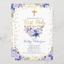 Blue Watercolor Primeiro Convite Comunitário