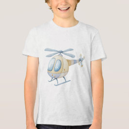 Blue Watercolor Retro Helicopter Nursery Baby Boy