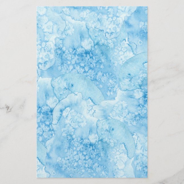 Blue Watercolor Sea Life Artisan Soap Wrap (Frente)