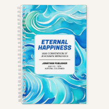 Blue Watercolor Waves Eternal Happiness Convention