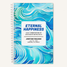 Blue Watercolor Waves Eternal Happiness Convention