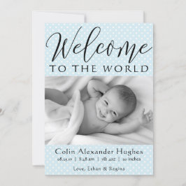 Blue Welcome to the World - Anúncio de Nascimento