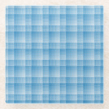 Blue White Checker Abstract Pattern
