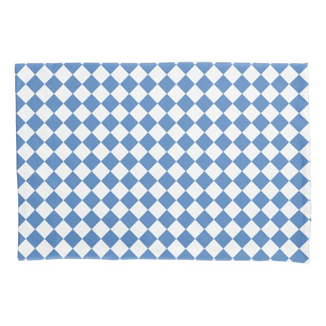Blue White Checker Diamond Pattern (Frente)