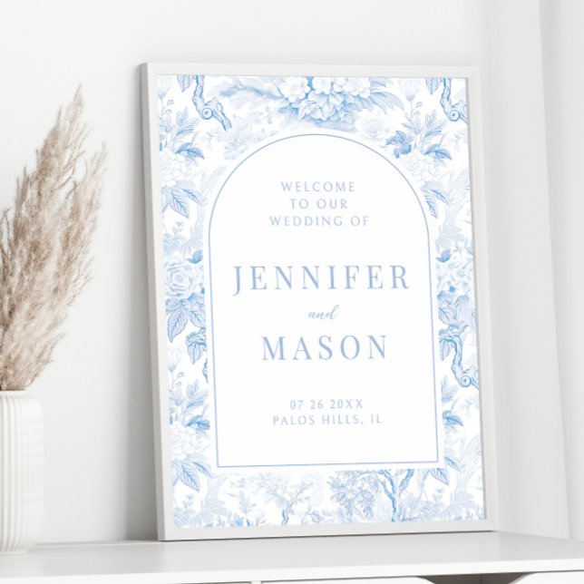 Blue White Chinoiserie Poster (Criador carregado)