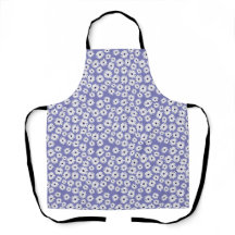 Blue white daisy flower pattern
