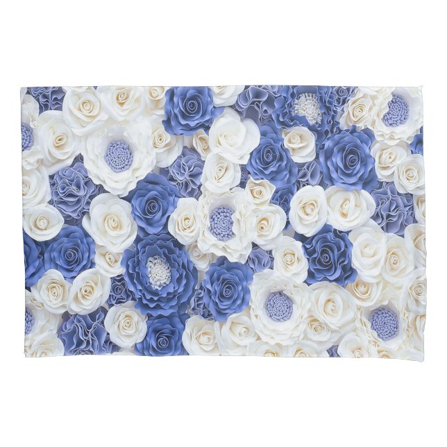 Blue White Fowers Elegant Girly (Frente)