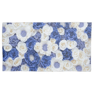 Blue White Fowers Elegant Girly