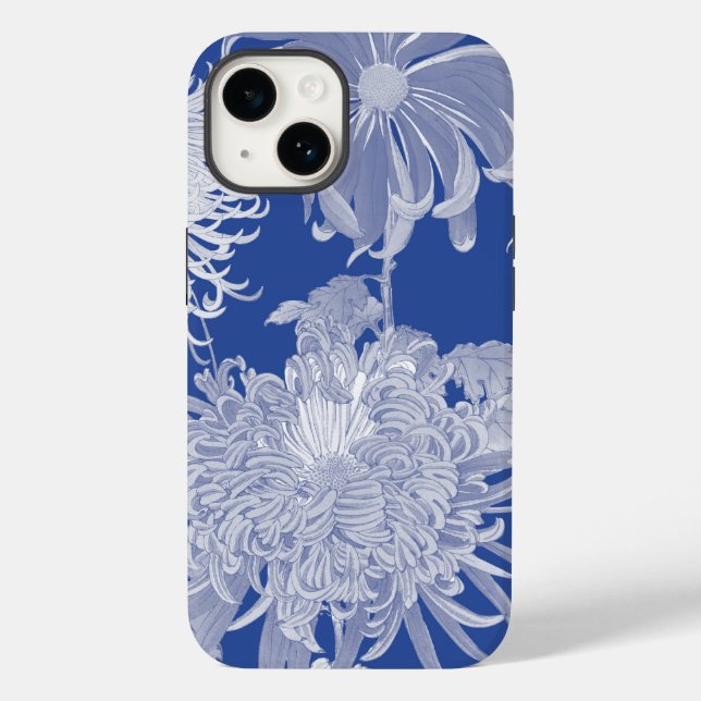 Blue White Vintage Chinoiserie Floral (Verso)