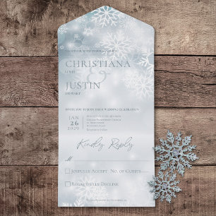 Blue & White Winter Snow Modern No Janto