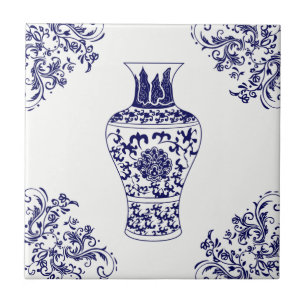 Blue Willow Chinoiserie White e Blue Ginger Jar