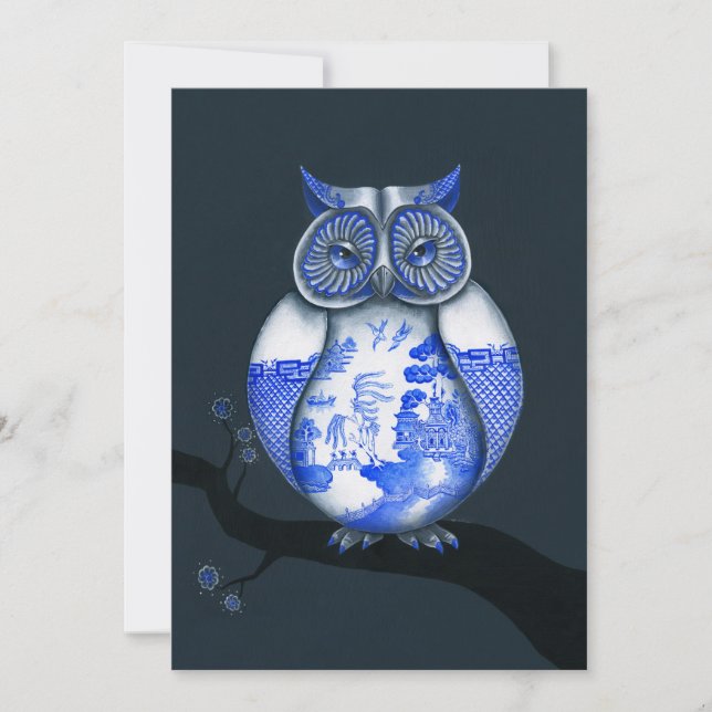 Blue Willow Owl (Frente)