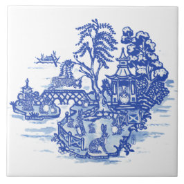 Blue Willow Rabbit Island Antiquado Fantasy Art