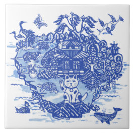 Blue Willow Unusual Animal Iguana Hedgehog 