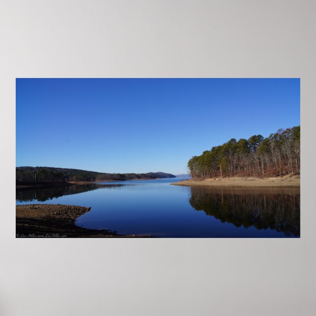 Blue Winter Lake Ouachita Arkansas Poster (Frente)