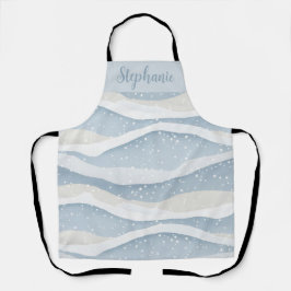 Blue Winter Snowfall Wave Personalized Pattern