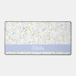 Blue Yellow Wildflower Pattern Custom Name