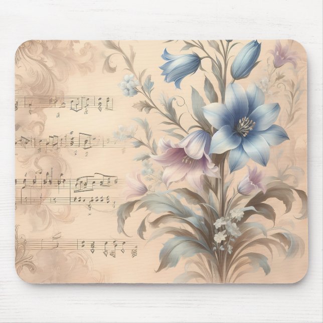 Bluebell & Sheet Music Mouse Pad (Frente)