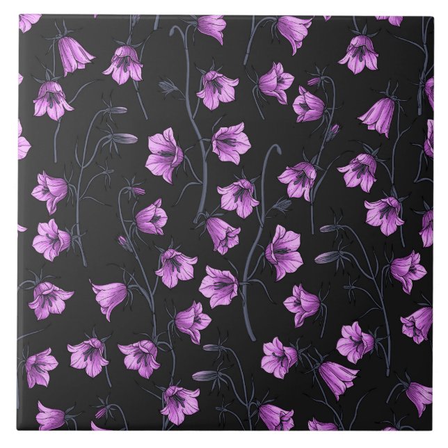 Bluebells à meia-noite, Harebeldes, Flores 2 (Frente)