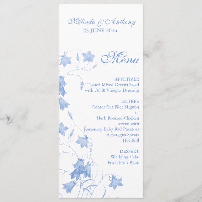 Bluebells - menu azul (Frente)