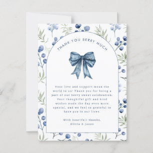 Blueberry Berry Sweet Baby Obrigado Cartão Postal