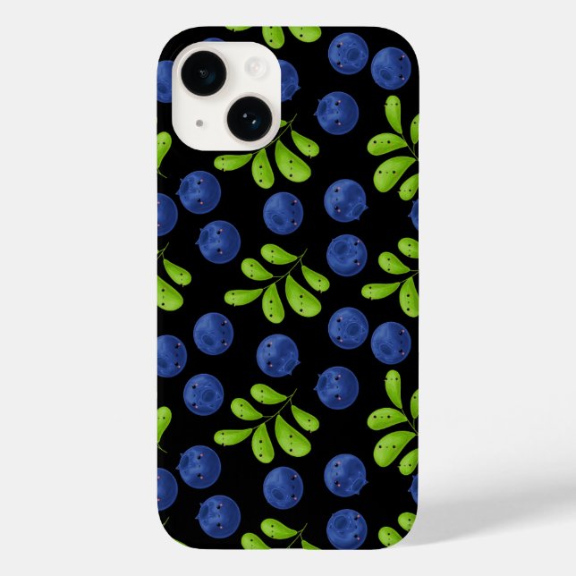 Blueberry Bliss: Design de padrão de Fruta fresco (Verso)