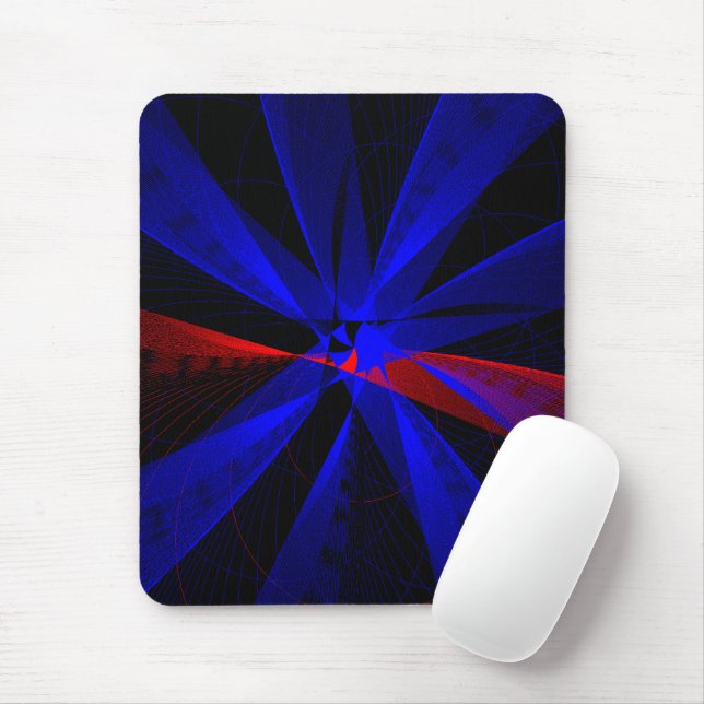 Blueberry Color Abstract Geometric Mouse Pad (Com mouse)