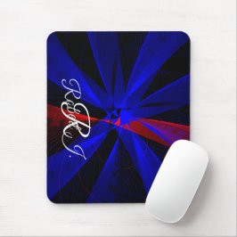 Blueberry Color Abstract Geometric Mouse Pad