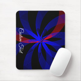 Blueberry Color Center Accent Geometric Mouse Pad