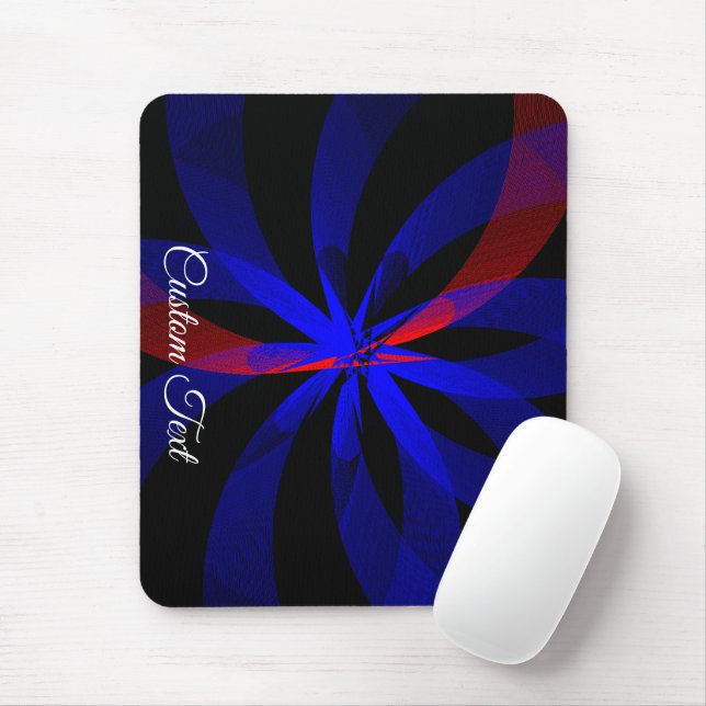 Blueberry Color Center Accent Geometric Mouse Pad (Com mouse)