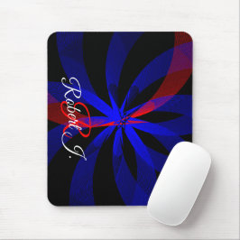 Blueberry Color Center Geometric Accent Mouse Pad