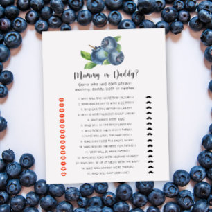 Blueberry - Jogo de chá de fraldas ou mamãe