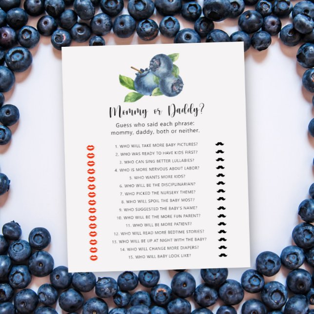 Blueberry - Jogo de chá de fraldas ou mamãe (Criador carregado)