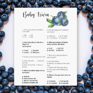 Blueberry - Jogo do Chá de fraldas da Bebê Trivia