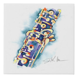 Blueberry Oboe - Pintura de Oboe Azul na canvas