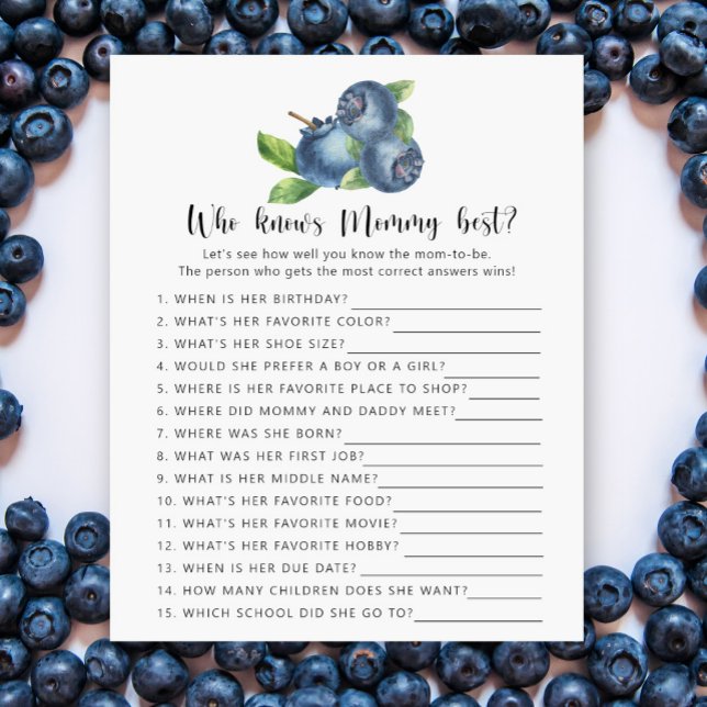 Blueberry - Quem conhece melhor a mamãe (Criador carregado)