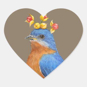 bluebird com adesivos amargurados