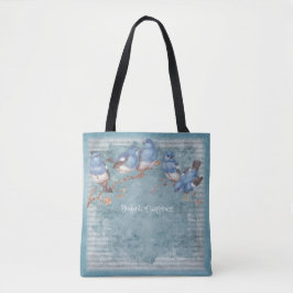 Bluebirds da felicidade - azul Pastel - bolsa