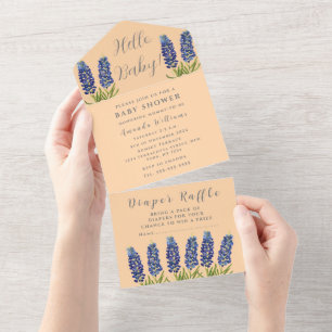 Bluebonnets Chá de fraldas do Texas Neutro em Gêne