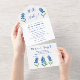 Bluebonnets Chá de fraldas do Texas Neutro em Gêne
